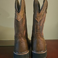 Wolverine Waterproof Western Boots American Flag Design Brown