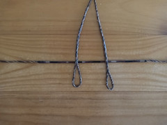 Hand Twisted 2-ply B-55 Brown Camo Flemish Bow string for recurve or longbow