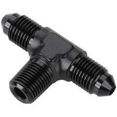 3AN Male Flare Tee to 1/8 NPT on Side Branch T Fitting Adapter
