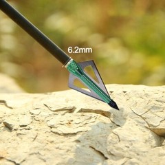 12Pcs Broadheads 100 Grain 3 Fixed Blade Archery Arrowheads Bow Hunting Points