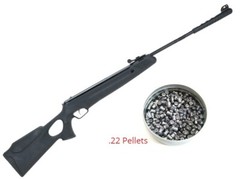 Air Rifle .22 Caliber Spring Powered Break Barrel 700+ Fps W/ 200 Round Pellets