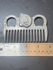 Vintage Horse Mane & Tail Metal/ Aluminum Alloy Horse Hair Comb made in Japan