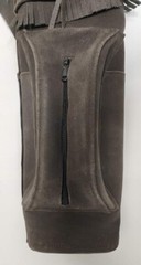 Traditional Genuine Leather Dark Brown Suede Back Quiver