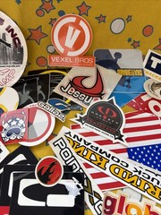 Stickers Random Lot Of 49 Different Vintage Skater Stickers/temp Tattoos/ Pins