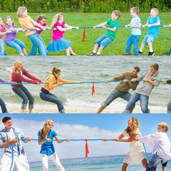 60FT Tug of War Rope for Kids and Adults Field Day Game Outdoor Carnival Games