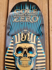 Zero Chris Cole Egyptian Pharaoh 9.25 Shaped Skateboard Deck Jamie Thomas Bam