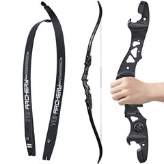 62″ Takedown Recurve Bow ILF Right Hand Bow 25-60lbs Archery Hunting Competition