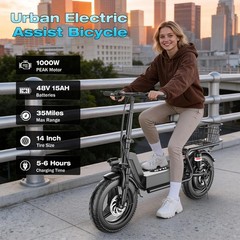 1500W Peak Motor Electric Scooter for Adults, 35 KM of Range Scooter with Seat,