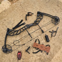 19-70lbs Black Archery Hunting Compound Bow 19″-30″ Draw Length up to IBO 320fps
