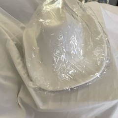 White Western Cowboy Hat 65% Polyester 35% Cotton Blend Made in China