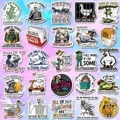 200 PCS Funny Holographic Stickers for Adults, Waterproof Vinyl Sarcastic Mem…