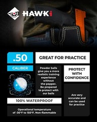 Hawki Paintball Training Powder Balls .50 Caliber 10 rounds