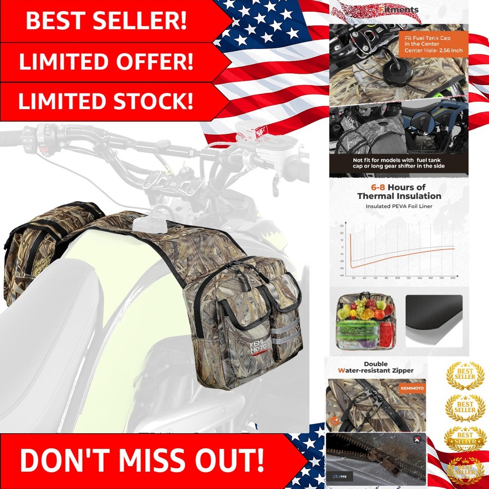 ATV Tank Bag Water-resistant Cooler All Terrain Vehicles Accessories Motorcyc…