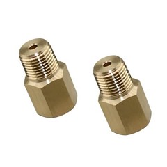 2PCS 1/8 BSPT Male to 1/8-27 NPT Female, Thread Adapter for Gauge