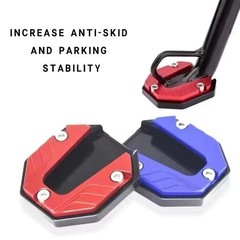 Motorcycle Kickstand Extender Foot Pad Aluminum Alloy Side Stand Support Plate