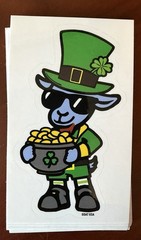 🐐 GOAT USA STICKER – Jumbo Leprechaun Goat Rare