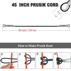 27KN Prusik Cord Pre-Sewn Loop Fr Climbing Arborist Rescue Mountaineering Rope