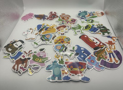 Lot of 50 Cartoon Character Stickers – Kids Phone Case Laptop Water Bottle