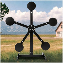 8″ inch Portable Paddles Star Reactive Shooting Target Q235 Steel, No Welding