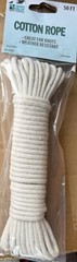 50 FEET Solid Braided 100% COTTON ROPE Cothes Line Boat Camping SV-01270 Cream