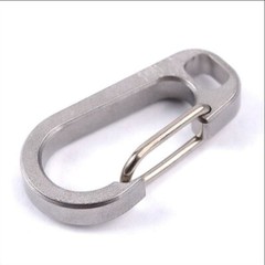 EDC Small Titanium Alloy Carabiner Spring Snap Hook Clip Key Hold Buckle Tool