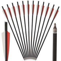 20″ Crossbow Bolts Carbon Arrows OD8.8mm Half Moon Nocks / LED Nocks Set Hunting