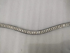 Designer Bling Silver Clear Crystal Stylish Browband For Horse Bridle .