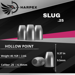 Harpex .25 Cal Airgun Pellets Kit – 5 Tins Variety Pack, Pointed & Domed Lead