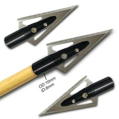 12Pcs DIY Hunting Tradition Broadheads Iron Jacket Wooden Bamboo Arrow Glue Tip