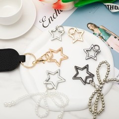 6Pcs Stars Carabiner, Zinc Alloy Star-Shaped Carabiner Keychain, Heavy Duty S…