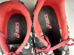 Asics Gun Lap Mens 13 G508Y Cross Freak 2 Black Fiery Red Gray No Spikes Track