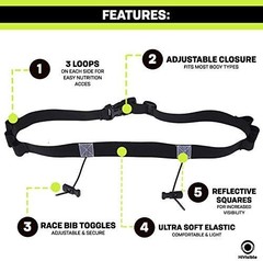 Triathlon Race Belt Bib Number Holder Adjustable Running Marathon Race Belt