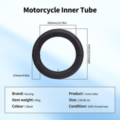 130/90-16 Inner Tube 5.00/5.10-16 Motorcycle Compatible with Heavy Duty Balance