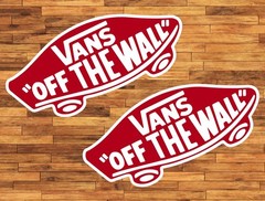 Vans Off The Wall Logo Water Proof UV Safe Glossy Vinyl Decals x2 Skate