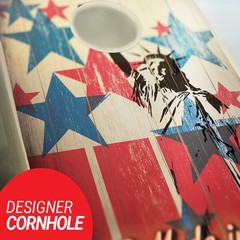 Cornhole Boards Skips Garage Foldable UV Resistant Wood Frames Outdoor