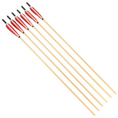 6/12pcs Wooden Arrows Turkey Feathers Diameter 8mm Handmade DIY Bow Hunting