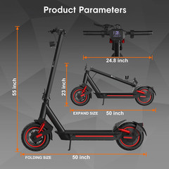 10 inch Electric Scooter Adults 800W Foldable E-Scooter 22Mile Long Range 21MPH