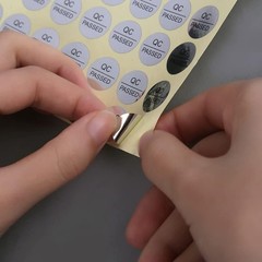 Quality Control Labels – 1080 Reflective Silver QC Passed Stickers, 0.39 Inch