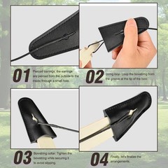 2pcs Archery Recurve Bow Limb Protector Leather Bow Tip Guard End Replacement…