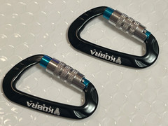 2 Kobra Tech Aluminum Carabiner 3″ D Shape, Loading Capacity 12 KN (2698 lb.)