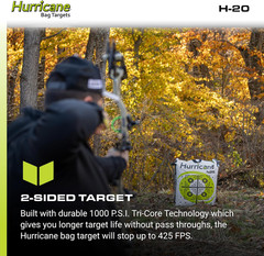 H20 Archery Bag Target 20″ High Visibility 425 FPS, Green