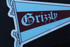 Grizzly Skateboards Griptape Flag Blue Red OG Z58B Vintage Skateboarding STICKER