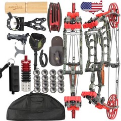 Dual-Use Compound Bow 30-60LBS 25-30″ Adjustable Hunting Target Shooting LH/RH