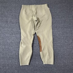 Tailored Sportsman English Riding Breeches Womens 28 Olive Knee Patch Made USA