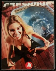 FRESH JIVE STICKER «JACUZZI UNDONE BIKINI» 2 7/8 X 3 7/8″ GLOSSY VINTAGE STYLE