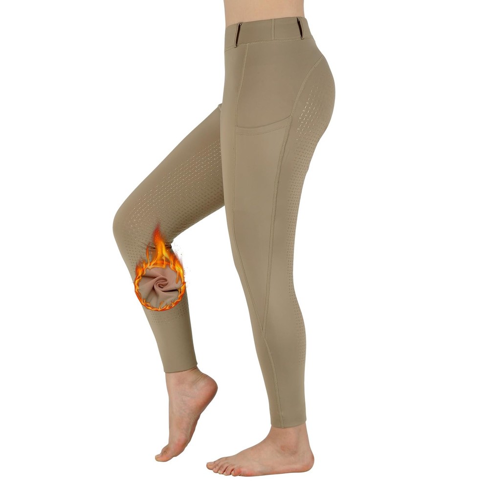 Women Winter Riding Equestrian Pants Fleece Lined Equestrian Breeches Horseba…