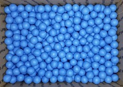 1500 Ultra Premium .68 cal Reusable Paintless BLUE Rubber Training paintballs