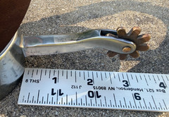 Western COWBOY COWGIRL Long Neck VINTAGE Rowel Spurs SIZE: Adult LEATHER STRAPS