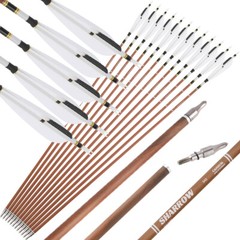 12X 31″ Pure Carbon Arrows Archery SP340-600 Compound Recurve Bow Tips Hunting