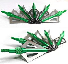 12pcs Archery Broadheads 3 Fixed Blade 100Grain Hunting Arrowheads with One Case